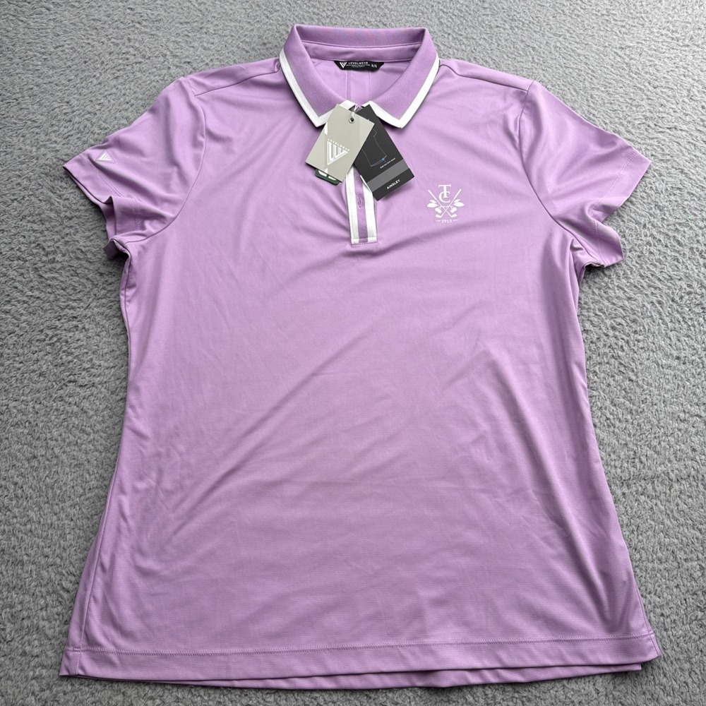 Levelwear Ainsley Polo Golf Shirt Womens XL S/S Lupine Tennis Pickleball Top